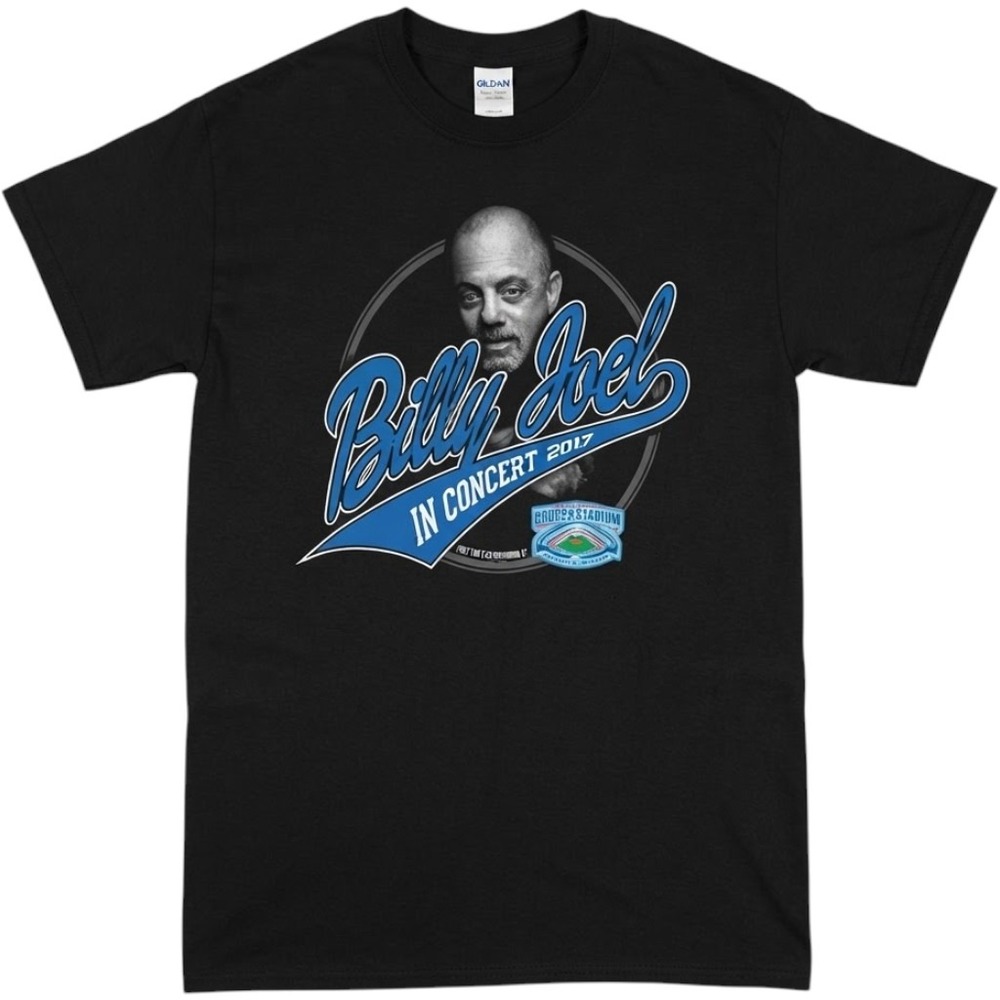 Billy Joel In Concert 2017 Tour T-Shirt Black Medium Dodger Stadium Graphic Tee